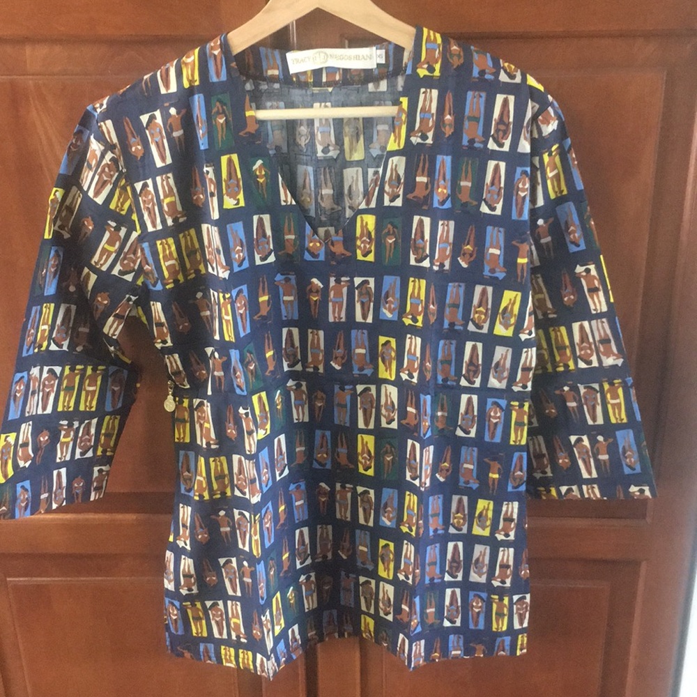 Patterned swimsuit coverup